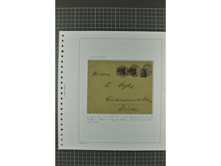 1920/21, 3bändige Sammlung mit ca. 180 Briefen und Karten ab den Armeepostämtern, dabei Mischfrankaturen mit Dt.Reich, Wertbr