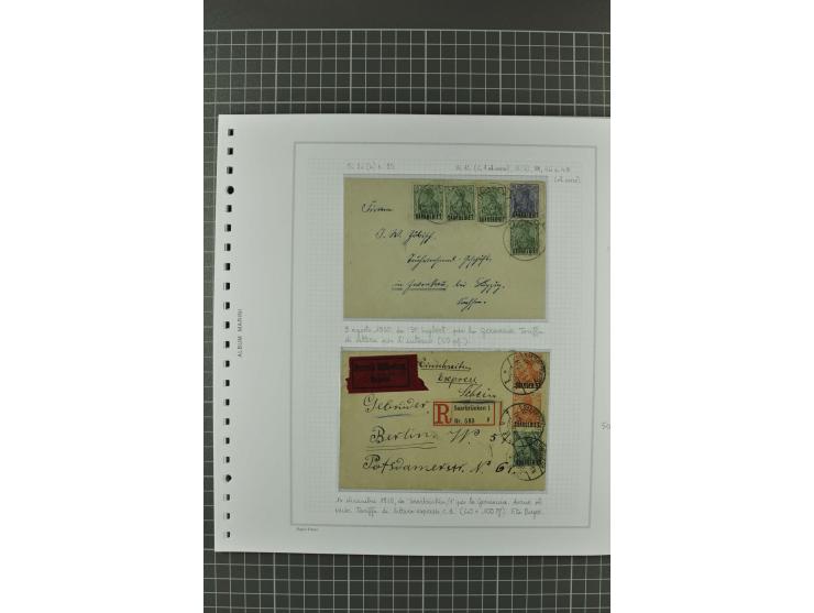 1920/21, 3bändige Sammlung mit ca. 180 Briefen und Karten ab den Armeepostämtern, dabei Mischfrankaturen mit Dt.Reich, Wertbr