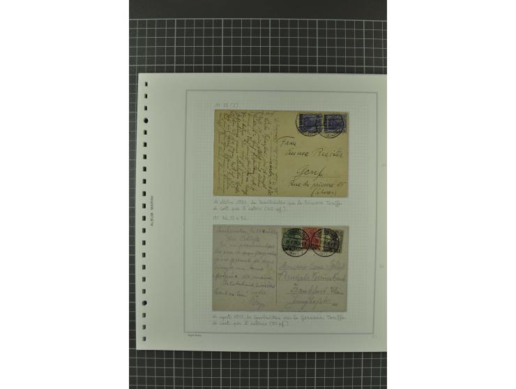 1920/21, 3bändige Sammlung mit ca. 180 Briefen und Karten ab den Armeepostämtern, dabei Mischfrankaturen mit Dt.Reich, Wertbr