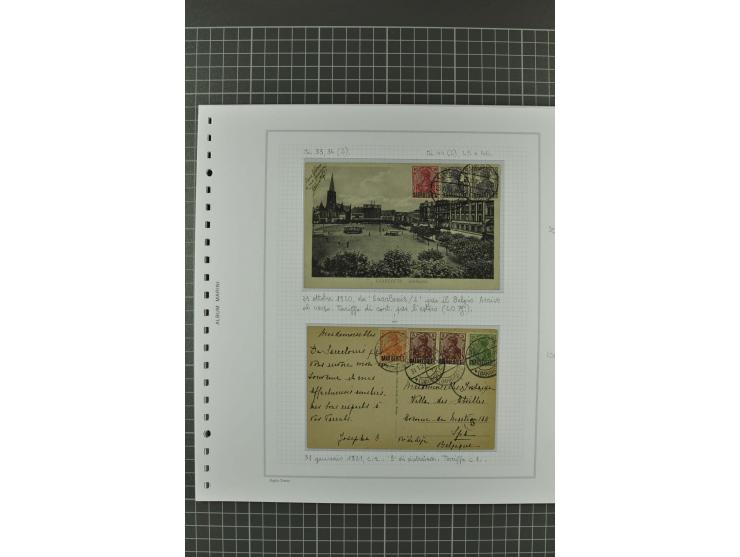 1920/21, 3bändige Sammlung mit ca. 180 Briefen und Karten ab den Armeepostämtern, dabei Mischfrankaturen mit Dt.Reich, Wertbr