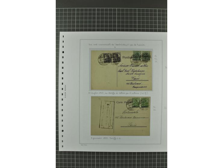 1920/21, 3bändige Sammlung mit ca. 180 Briefen und Karten ab den Armeepostämtern, dabei Mischfrankaturen mit Dt.Reich, Wertbr