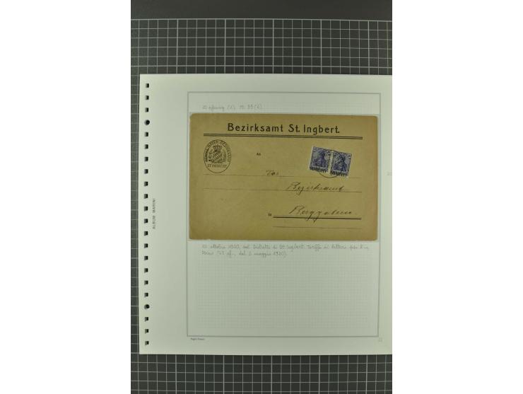 1920/21, 3bändige Sammlung mit ca. 180 Briefen und Karten ab den Armeepostämtern, dabei Mischfrankaturen mit Dt.Reich, Wertbr