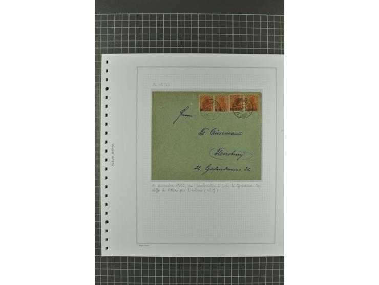 1920/21, 3bändige Sammlung mit ca. 180 Briefen und Karten ab den Armeepostämtern, dabei Mischfrankaturen mit Dt.Reich, Wertbr