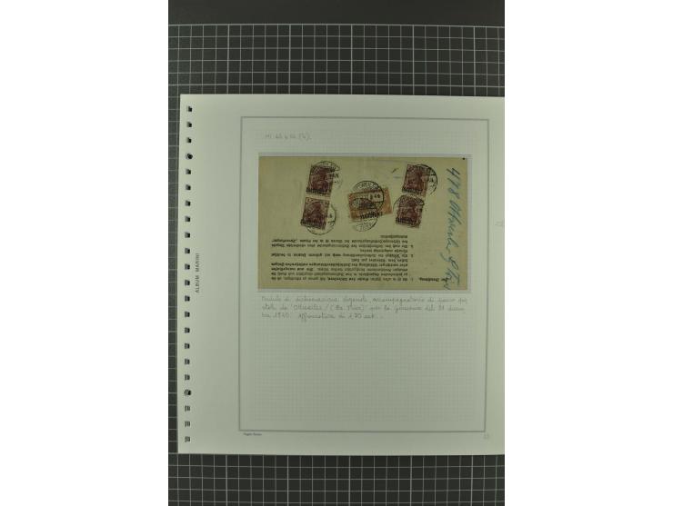 1920/21, 3bändige Sammlung mit ca. 180 Briefen und Karten ab den Armeepostämtern, dabei Mischfrankaturen mit Dt.Reich, Wertbr