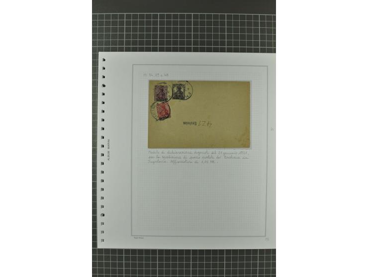 1920/21, 3bändige Sammlung mit ca. 180 Briefen und Karten ab den Armeepostämtern, dabei Mischfrankaturen mit Dt.Reich, Wertbr