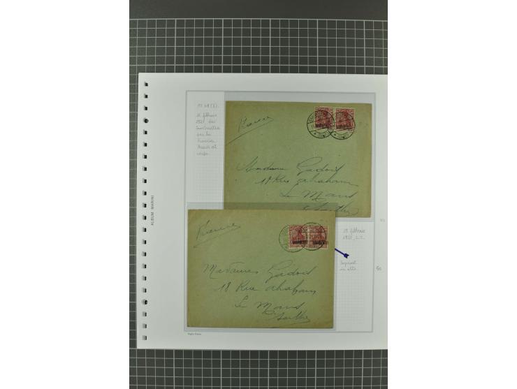 1920/21, 3bändige Sammlung mit ca. 180 Briefen und Karten ab den Armeepostämtern, dabei Mischfrankaturen mit Dt.Reich, Wertbr