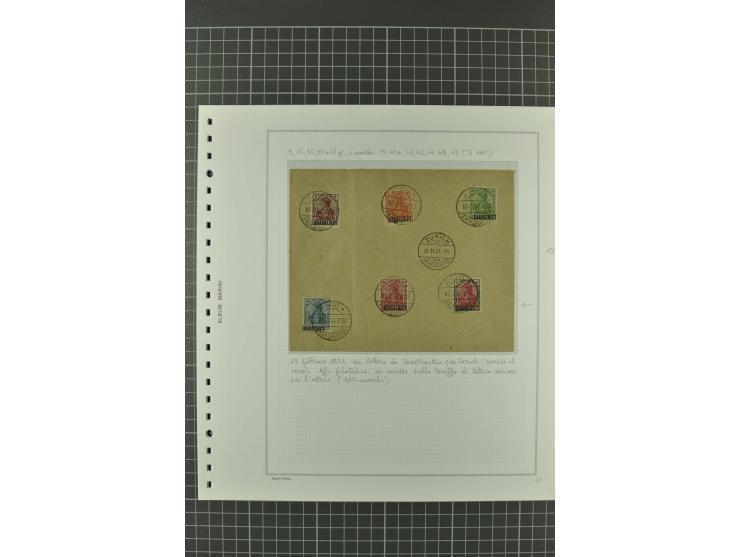 1920/21, 3bändige Sammlung mit ca. 180 Briefen und Karten ab den Armeepostämtern, dabei Mischfrankaturen mit Dt.Reich, Wertbr