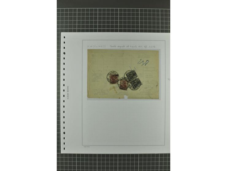 1920/21, 3bändige Sammlung mit ca. 180 Briefen und Karten ab den Armeepostämtern, dabei Mischfrankaturen mit Dt.Reich, Wertbr