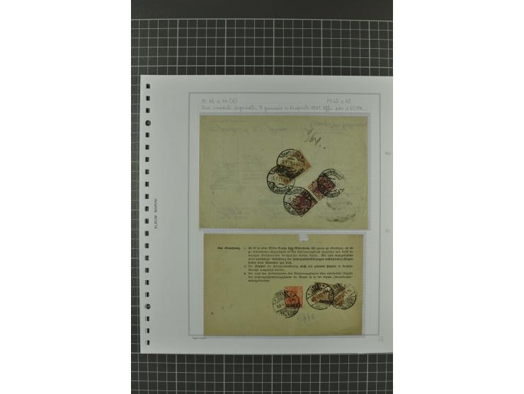 1920/21, 3bändige Sammlung mit ca. 180 Briefen und Karten ab den Armeepostämtern, dabei Mischfrankaturen mit Dt.Reich, Wertbr
