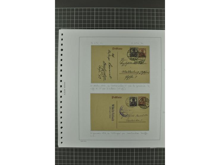 1920/21, 3bändige Sammlung mit ca. 180 Briefen und Karten ab den Armeepostämtern, dabei Mischfrankaturen mit Dt.Reich, Wertbr