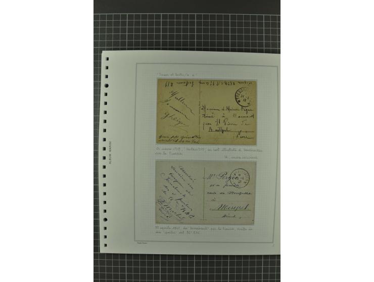 1920/21, 3bändige Sammlung mit ca. 180 Briefen und Karten ab den Armeepostämtern, dabei Mischfrankaturen mit Dt.Reich, Wertbr