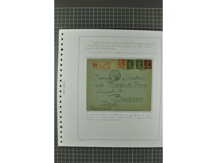 1920/21, 3bändige Sammlung mit ca. 180 Briefen und Karten ab den Armeepostämtern, dabei Mischfrankaturen mit Dt.Reich, Wertbr