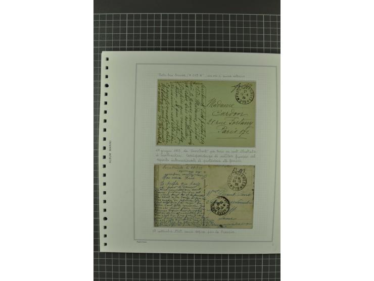 1920/21, 3bändige Sammlung mit ca. 180 Briefen und Karten ab den Armeepostämtern, dabei Mischfrankaturen mit Dt.Reich, Wertbr