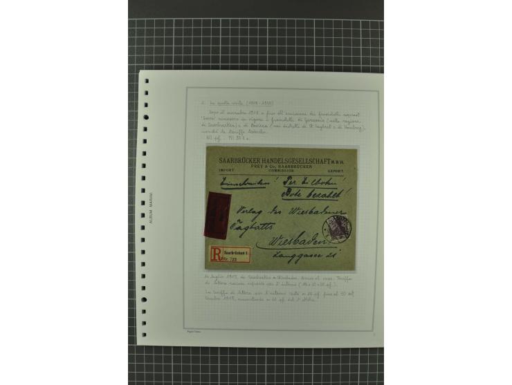 1920/21, 3bändige Sammlung mit ca. 180 Briefen und Karten ab den Armeepostämtern, dabei Mischfrankaturen mit Dt.Reich, Wertbr