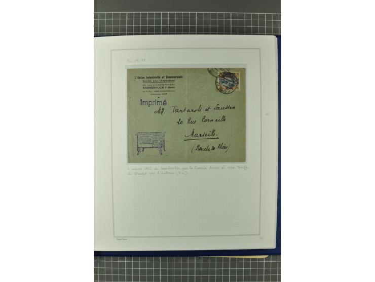 1921/34, Sammlung von über 250 Briefen und Karten in drei Alben, dabei Einzel und Mehrfachfrankaturen, Paketkarten, Wertbrief