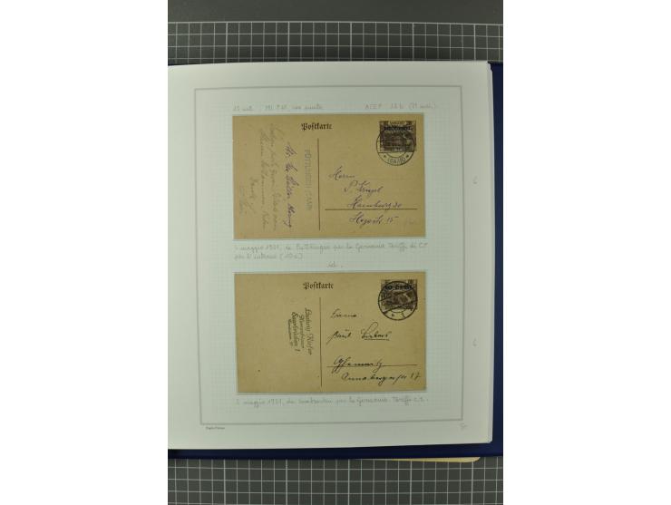 1921/34, Sammlung von über 250 Briefen und Karten in drei Alben, dabei Einzel und Mehrfachfrankaturen, Paketkarten, Wertbrief