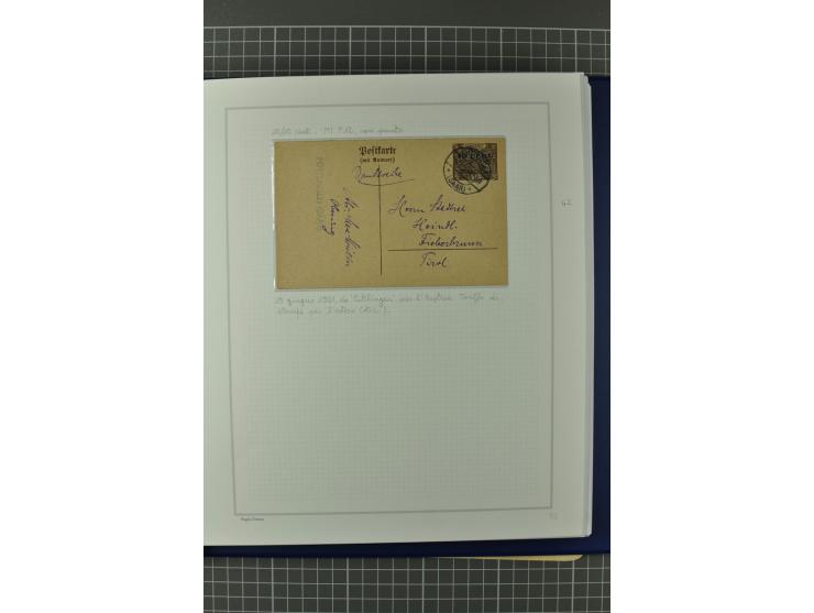 1921/34, Sammlung von über 250 Briefen und Karten in drei Alben, dabei Einzel und Mehrfachfrankaturen, Paketkarten, Wertbrief