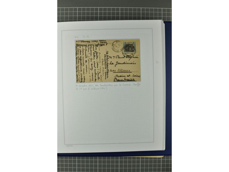 1921/34, Sammlung von über 250 Briefen und Karten in drei Alben, dabei Einzel und Mehrfachfrankaturen, Paketkarten, Wertbrief