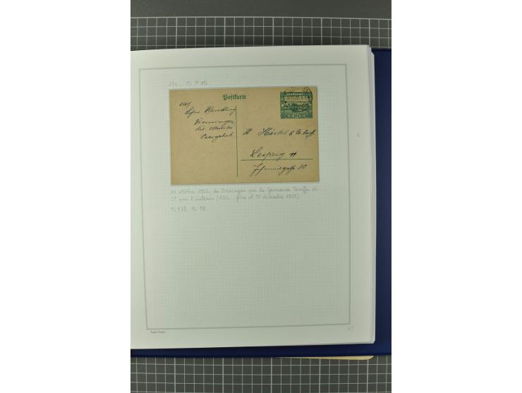 1921/34, Sammlung von über 250 Briefen und Karten in drei Alben, dabei Einzel und Mehrfachfrankaturen, Paketkarten, Wertbrief