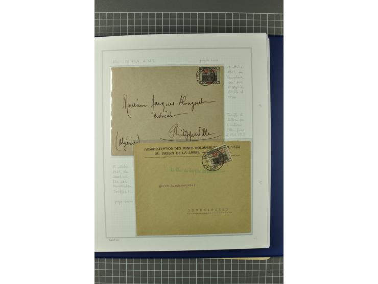 1921/34, Sammlung von über 250 Briefen und Karten in drei Alben, dabei Einzel und Mehrfachfrankaturen, Paketkarten, Wertbrief