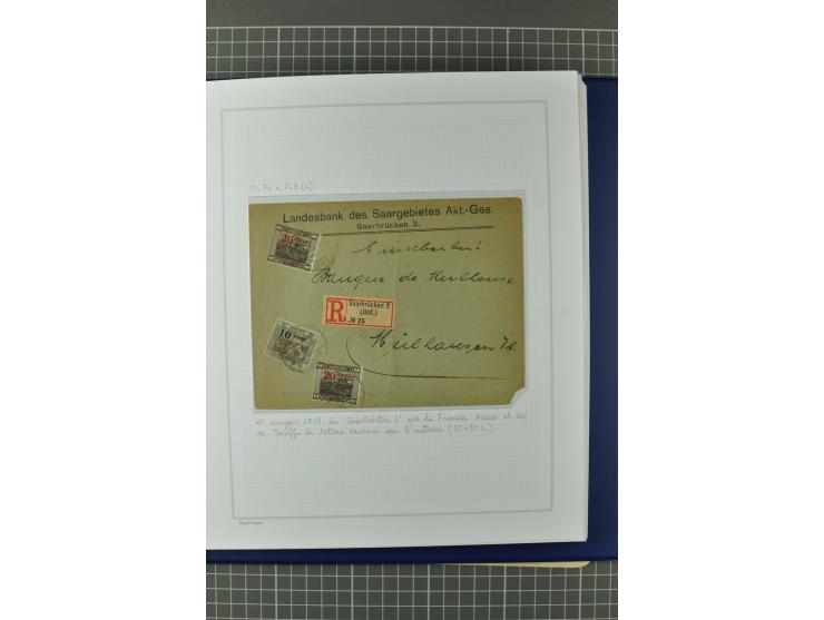 1921/34, Sammlung von über 250 Briefen und Karten in drei Alben, dabei Einzel und Mehrfachfrankaturen, Paketkarten, Wertbrief