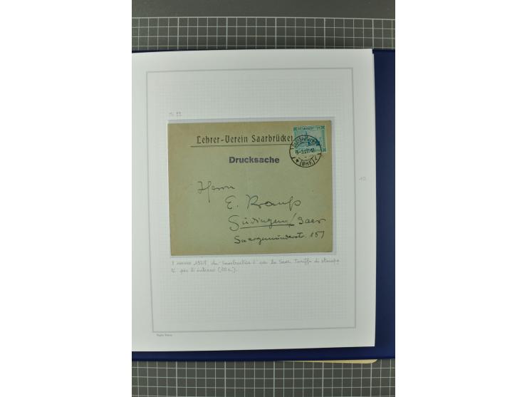 1921/34, Sammlung von über 250 Briefen und Karten in drei Alben, dabei Einzel und Mehrfachfrankaturen, Paketkarten, Wertbrief