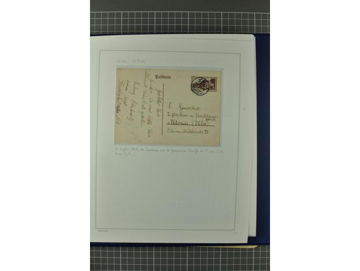 1921/34, Sammlung von über 250 Briefen und Karten in drei Alben, dabei Einzel und Mehrfachfrankaturen, Paketkarten, Wertbrief