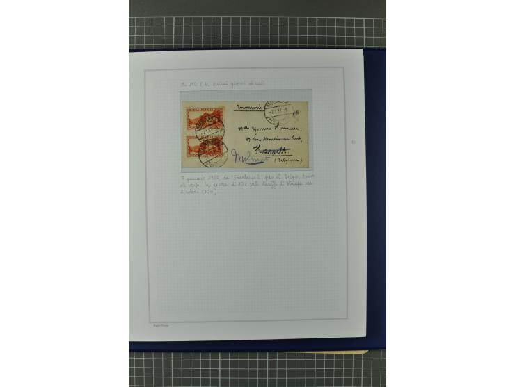 1921/34, Sammlung von über 250 Briefen und Karten in drei Alben, dabei Einzel und Mehrfachfrankaturen, Paketkarten, Wertbrief