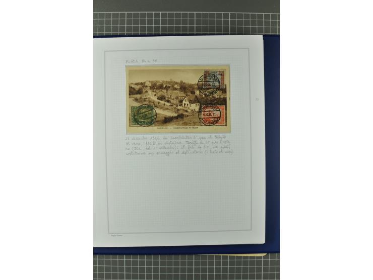 1921/34, Sammlung von über 250 Briefen und Karten in drei Alben, dabei Einzel und Mehrfachfrankaturen, Paketkarten, Wertbrief