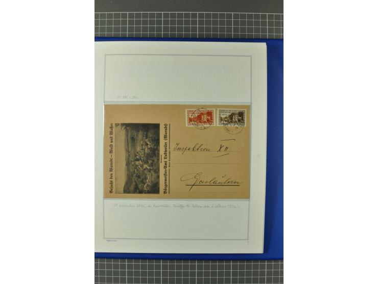 1921/34, Sammlung von über 250 Briefen und Karten in drei Alben, dabei Einzel und Mehrfachfrankaturen, Paketkarten, Wertbrief