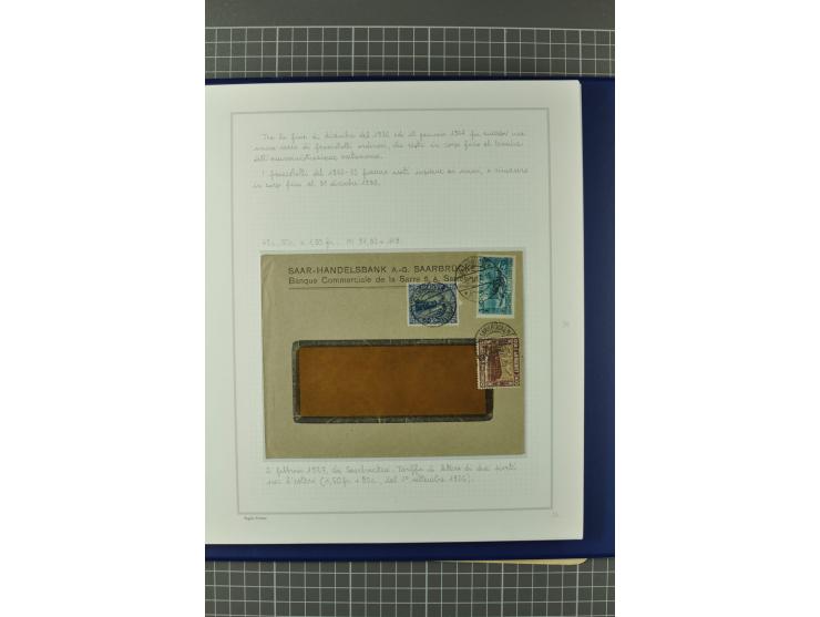 1921/34, Sammlung von über 250 Briefen und Karten in drei Alben, dabei Einzel und Mehrfachfrankaturen, Paketkarten, Wertbrief
