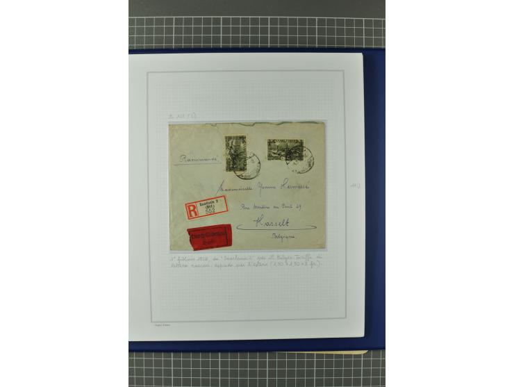 1921/34, Sammlung von über 250 Briefen und Karten in drei Alben, dabei Einzel und Mehrfachfrankaturen, Paketkarten, Wertbrief