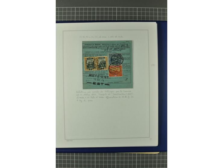 1921/34, Sammlung von über 250 Briefen und Karten in drei Alben, dabei Einzel und Mehrfachfrankaturen, Paketkarten, Wertbrief