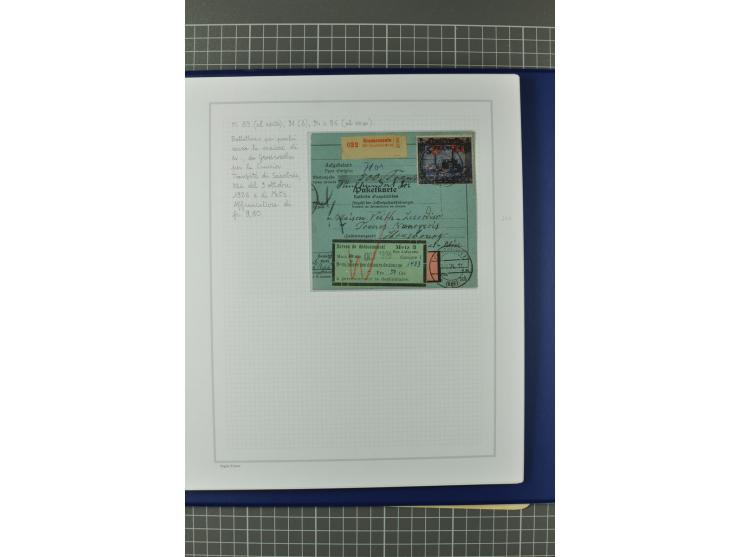 1921/34, Sammlung von über 250 Briefen und Karten in drei Alben, dabei Einzel und Mehrfachfrankaturen, Paketkarten, Wertbrief