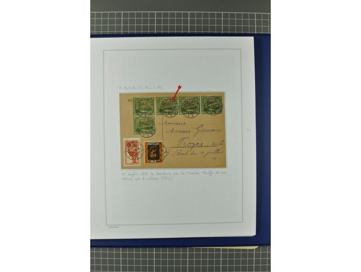1921/34, Sammlung von über 250 Briefen und Karten in drei Alben, dabei Einzel und Mehrfachfrankaturen, Paketkarten, Wertbrief