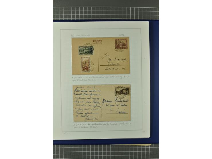 1921/34, Sammlung von über 250 Briefen und Karten in drei Alben, dabei Einzel und Mehrfachfrankaturen, Paketkarten, Wertbrief