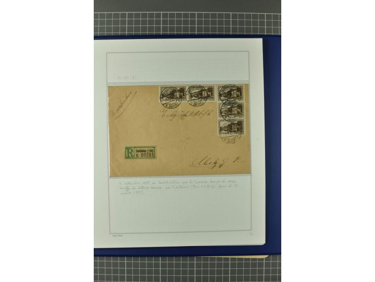 1921/34, Sammlung von über 250 Briefen und Karten in drei Alben, dabei Einzel und Mehrfachfrankaturen, Paketkarten, Wertbrief