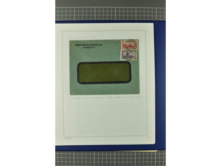 1921/34, Sammlung von über 250 Briefen und Karten in drei Alben, dabei Einzel und Mehrfachfrankaturen, Paketkarten, Wertbrief