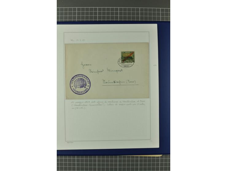 1921/34, Sammlung von über 250 Briefen und Karten in drei Alben, dabei Einzel und Mehrfachfrankaturen, Paketkarten, Wertbrief