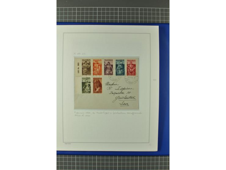 1921/34, Sammlung von über 250 Briefen und Karten in drei Alben, dabei Einzel und Mehrfachfrankaturen, Paketkarten, Wertbrief