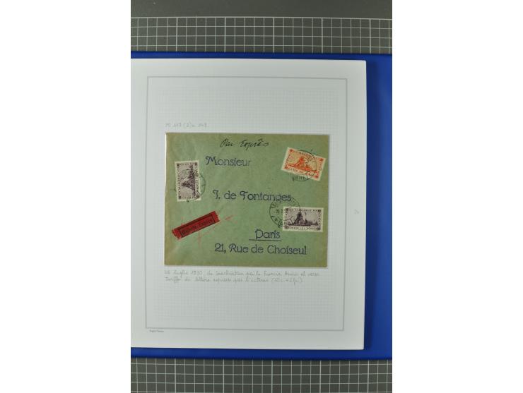 1921/34, Sammlung von über 250 Briefen und Karten in drei Alben, dabei Einzel und Mehrfachfrankaturen, Paketkarten, Wertbrief