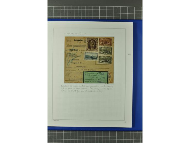 1921/34, Sammlung von über 250 Briefen und Karten in drei Alben, dabei Einzel und Mehrfachfrankaturen, Paketkarten, Wertbrief