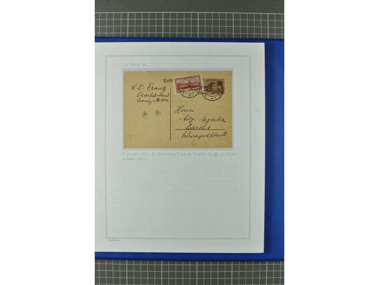 1921/34, Sammlung von über 250 Briefen und Karten in drei Alben, dabei Einzel und Mehrfachfrankaturen, Paketkarten, Wertbrief