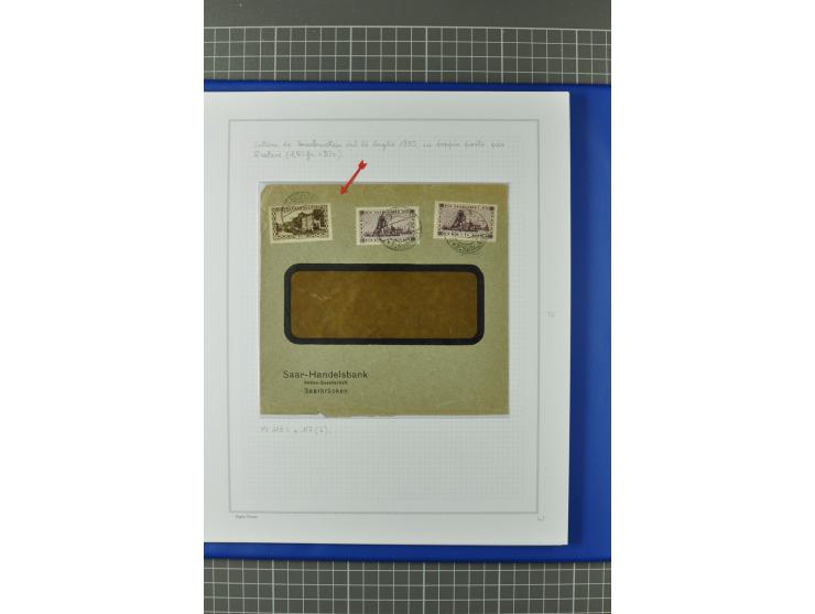 1921/34, Sammlung von über 250 Briefen und Karten in drei Alben, dabei Einzel und Mehrfachfrankaturen, Paketkarten, Wertbrief
