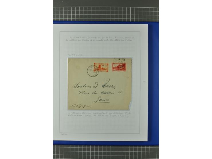 1921/34, Sammlung von über 250 Briefen und Karten in drei Alben, dabei Einzel und Mehrfachfrankaturen, Paketkarten, Wertbrief