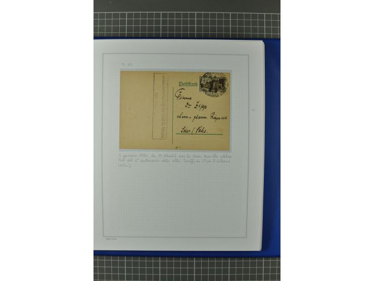 1921/34, Sammlung von über 250 Briefen und Karten in drei Alben, dabei Einzel und Mehrfachfrankaturen, Paketkarten, Wertbrief