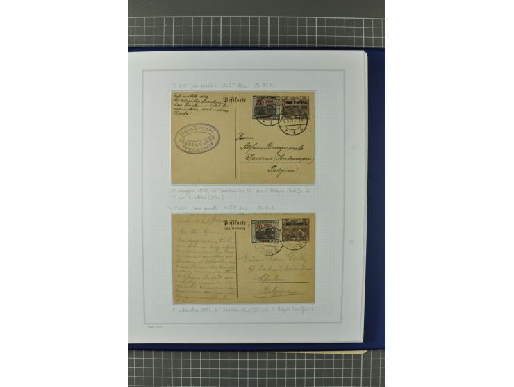 1921/34, Sammlung von über 250 Briefen und Karten in drei Alben, dabei Einzel und Mehrfachfrankaturen, Paketkarten, Wertbrief