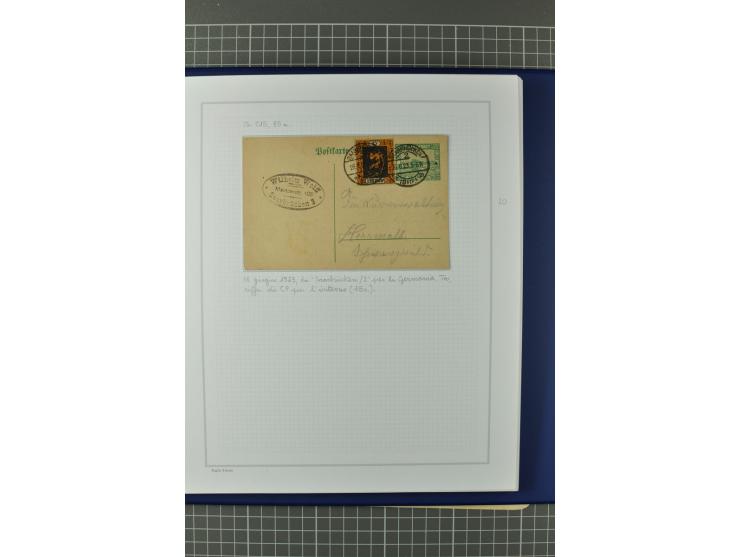 1921/34, Sammlung von über 250 Briefen und Karten in drei Alben, dabei Einzel und Mehrfachfrankaturen, Paketkarten, Wertbrief