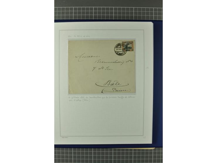 1921/34, Sammlung von über 250 Briefen und Karten in drei Alben, dabei Einzel und Mehrfachfrankaturen, Paketkarten, Wertbrief