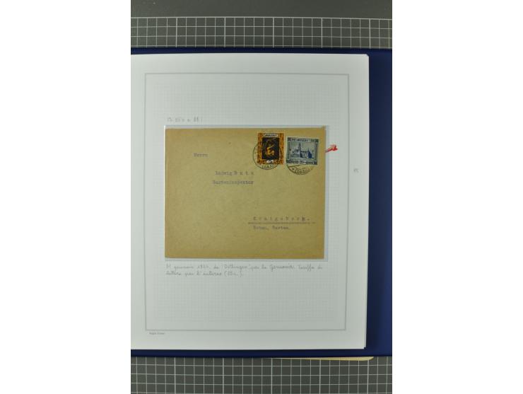 1921/34, Sammlung von über 250 Briefen und Karten in drei Alben, dabei Einzel und Mehrfachfrankaturen, Paketkarten, Wertbrief